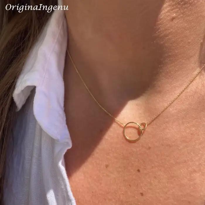 Collier personnalisé en or 14K pour femmes, ras du cou délicat, minimalisme, résistant au ternisseme