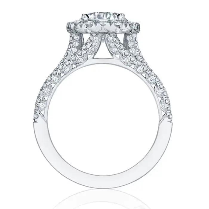 Bague en argent sterling 925 avec moissanite et cristal motif coeur élégante pour mariage anniversaire ou cadeau femme