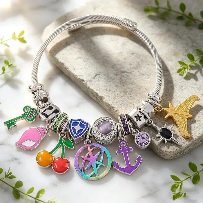 Bracelet Katseye KPop perles ajustables plaqué argent antique pour femmes style Y2K bijou amitié K-Pop