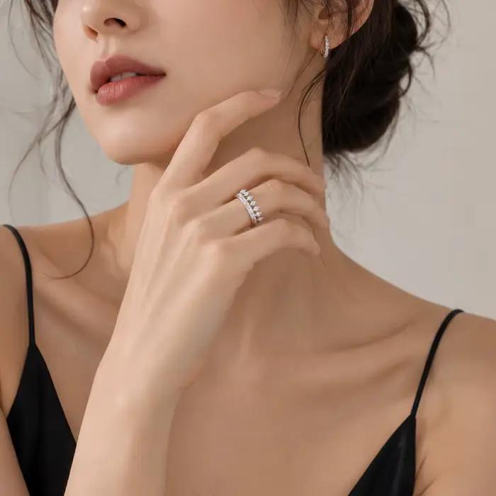 Bague reine couronne Royal, bijoux fins pour femmes, tout nouveau cadeau romantique d'été 2023, en argent Sterling 925