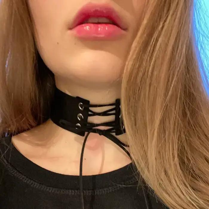 Collier ras du cou en dentelle gothique punk avec lacets pour femmes et filles, bijou Anime, style vintage, cadeau pour soirée
