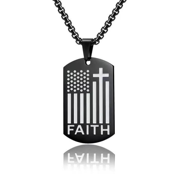 Collier Croix Hobulen Acier Inoxydable Pour Hommes Symbole Courage Robuste Bijou Occasions Spéciales