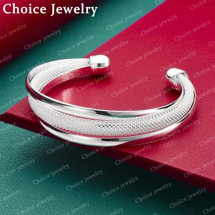 Bracelet à trois anneaux torsadés lisses en argent Sterling 925 pour femmes, bijoux à la mode, accessoires de fête exquis, cadeau