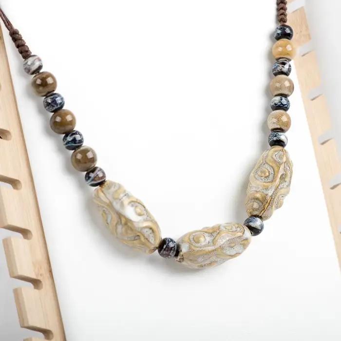 Collier en céramique pour femmes, bijoux féminins, colliers et pendentifs en porcelaine, vente en gros # MY164