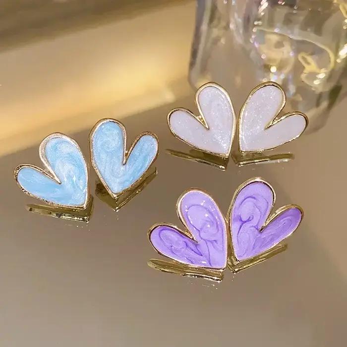 Nouvelle mode amour coeur perle boucles d'oreilles pour les femmes doux élégant tempérament goutte boucle d'oreille tendance bijoux accessoires