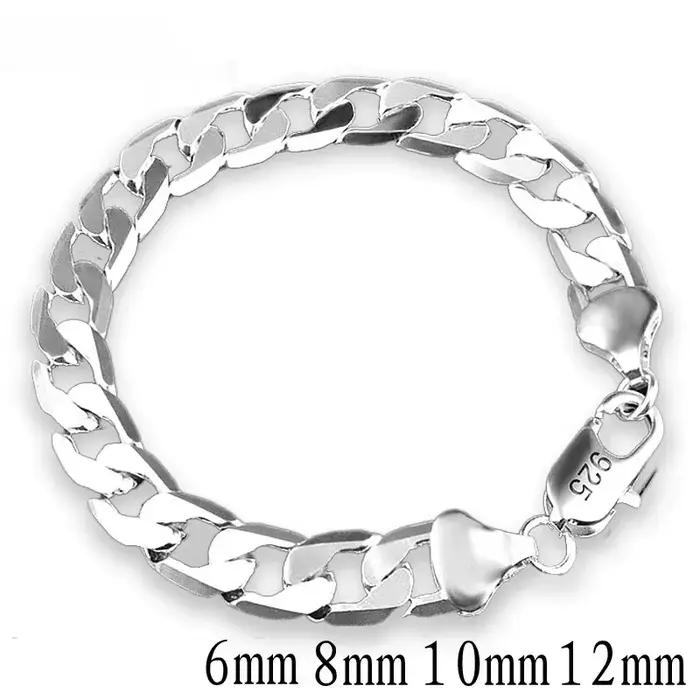 Bracelet en argent Sterling 925 motif plante bijou pour femme et homme mariage anniversaire