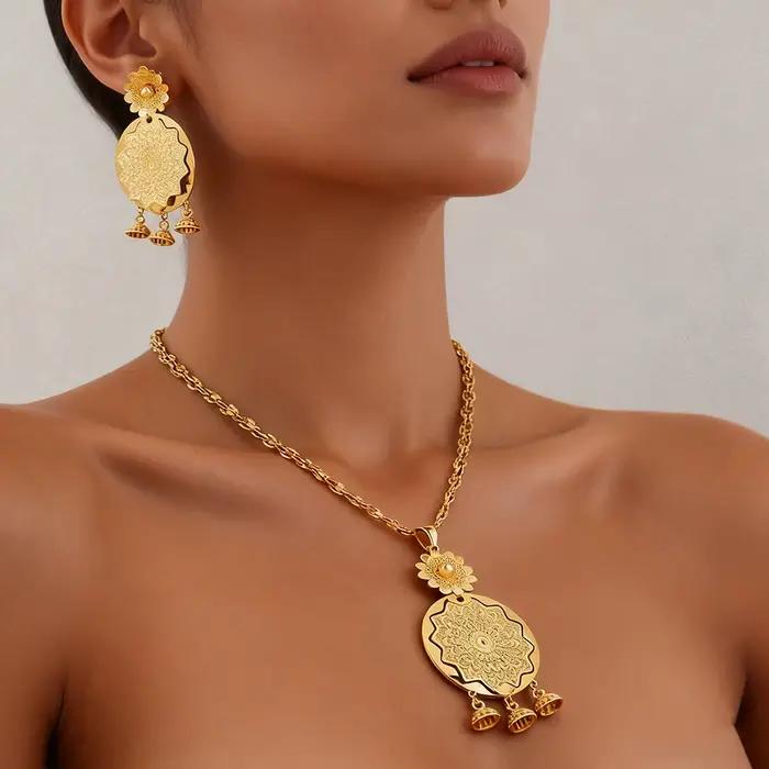 Bijoux en acier inoxydable plaqué or 18 carats