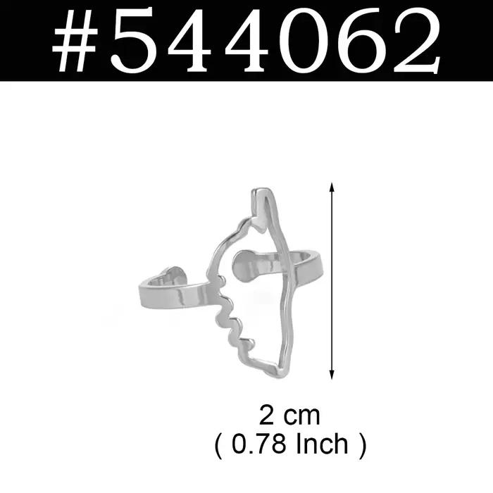 Bague stylisée Corse pour femme, en acier inoxydable, bijoux ethniques La Corse France Corse, 1 pièce # 544062