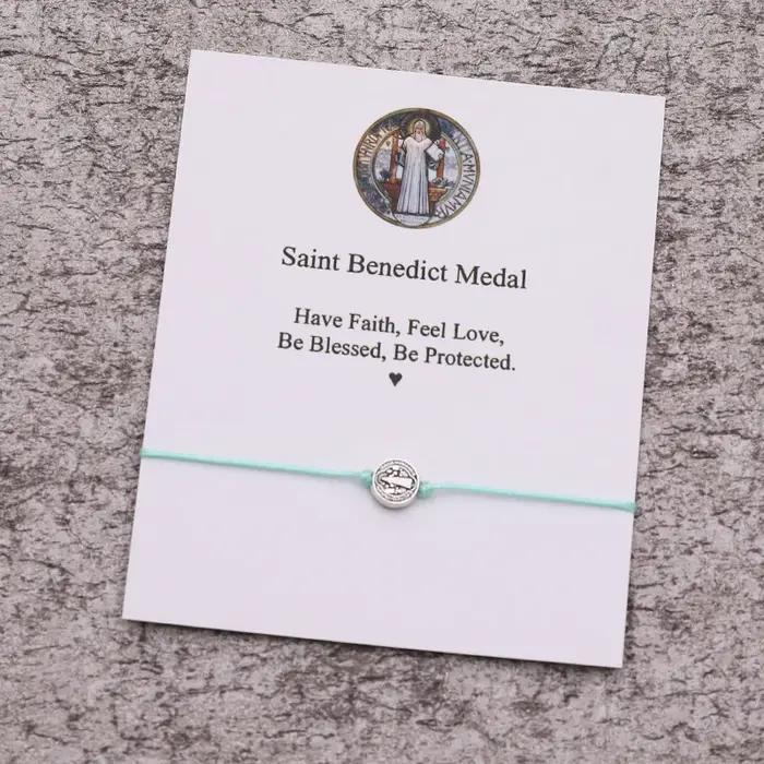 Bracelet de souhait de Saint Benoît pour femmes et hommes