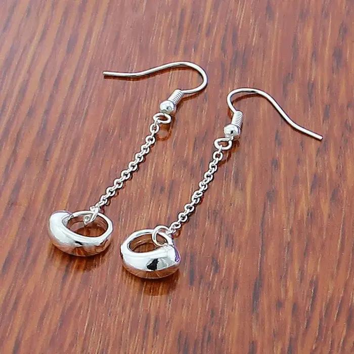 Boucles d'oreilles en argent sterling 925 goutte d'eau pour femmes bijoux de soirée et mariage élégants