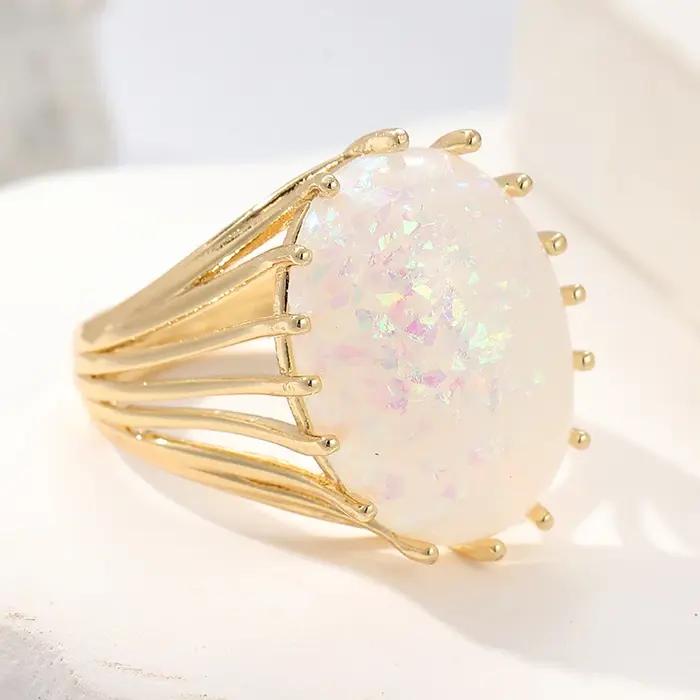 Bague Dorée Rétro Élégante en Argent Sterling 925 Pour Fêtes Spéciales et Occasions Chic