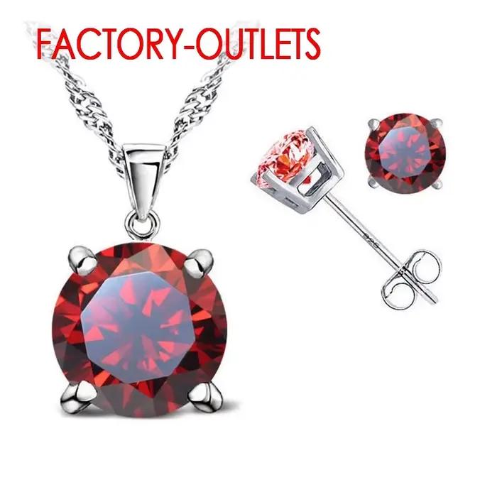 Ensemble de bijoux de mariage en argent sterling 925 serti de zircone pour femmes occasions spéciales comme mariage fiançailles anniversaire