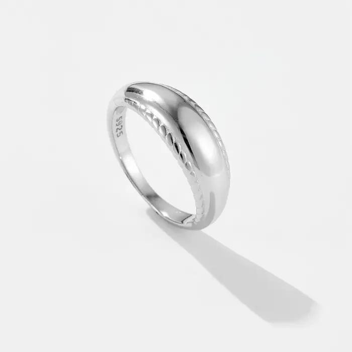 DPLAOPA – bague dôme Boston en argent Sterling 925, bijoux de luxe, rond, à la mode, bijoux de maria