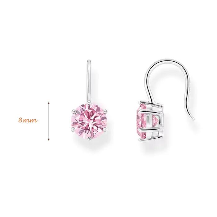 Boucles d'oreilles rondes en Zircon pour femmes, coupe Cabochon, cadeau romantique, flambant neuf, bijoux fins en argent Sterling 925