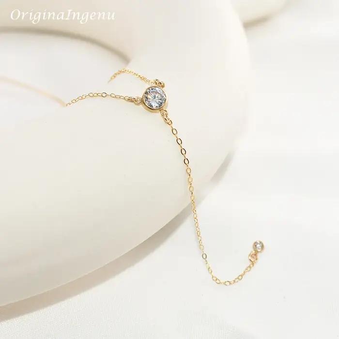 Collier Ras du Cou Rempli d'Or en Y pour Femme