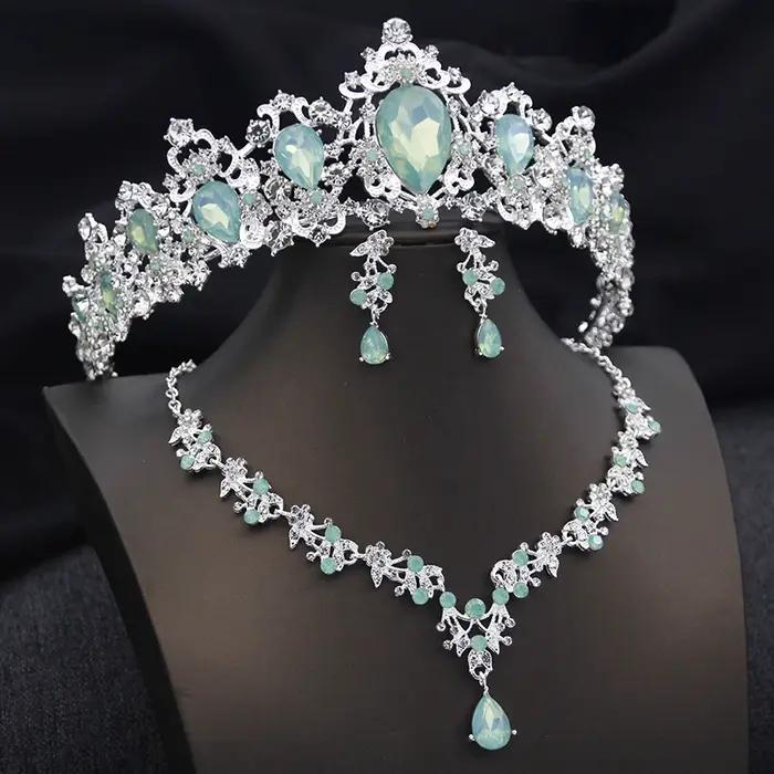 Ensemble de bijoux couronne de mariage