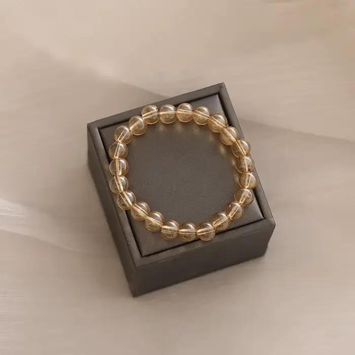 Bracelet Élastique aux Perles Semi-précieuses Style Décontracté pour Filles Occasions Spéciales Tutoriel DIY Accessoire Mode Chic