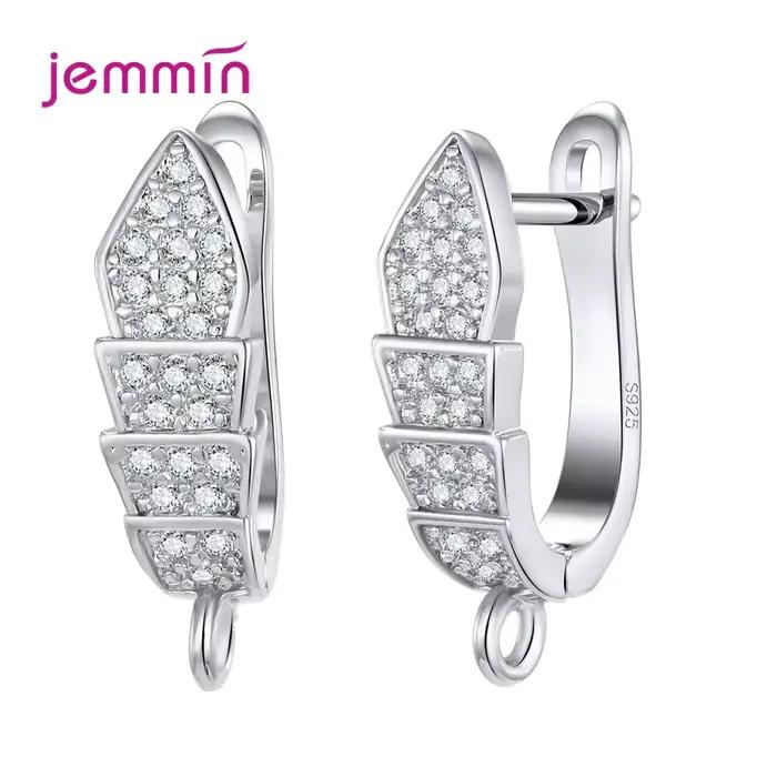 Boucles d'oreilles créoles en argent sterling 925 serties de cristaux brillants pour femmes, bijoux modernes et romantiques pour toutes les occasions spéciales
