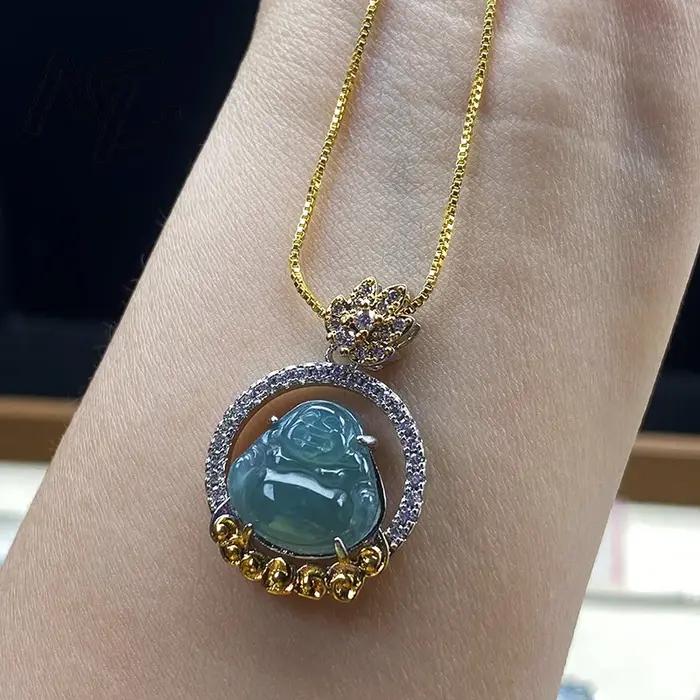 Pendentif et bague en émeraude naturelle véritable