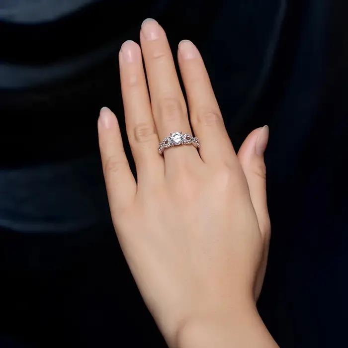 Bagues de mariage couleur or blanc pour femmes