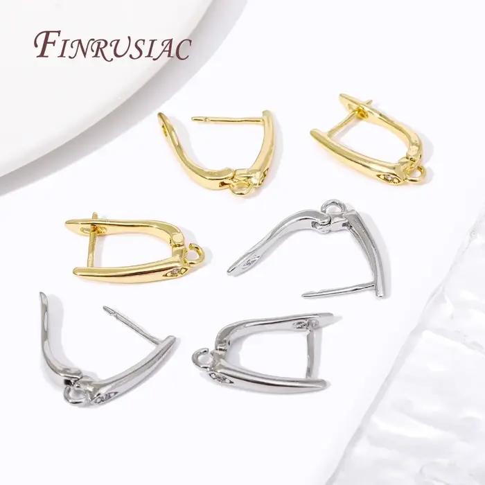 Crochets de boucle d'oreille plaqués or 18 carats pour femmes