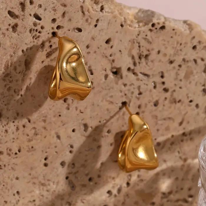 E.B.belle – boucles d'oreilles créoles en acier inoxydable pour femmes