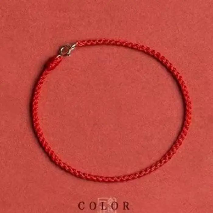 Bracelet à cordes rouges avec fermoir plaqué or, bijoux en cordon rouge pour hommes et femmes, unise