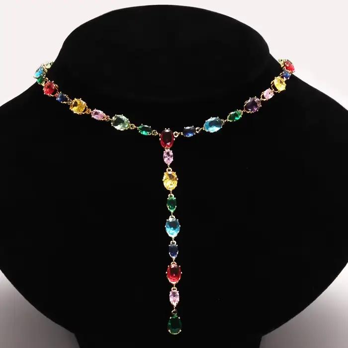Ensemble de bijoux à la mode avec pendentif squelette, incrustations de zircone, collier et bracelet pour femmes occasions festives