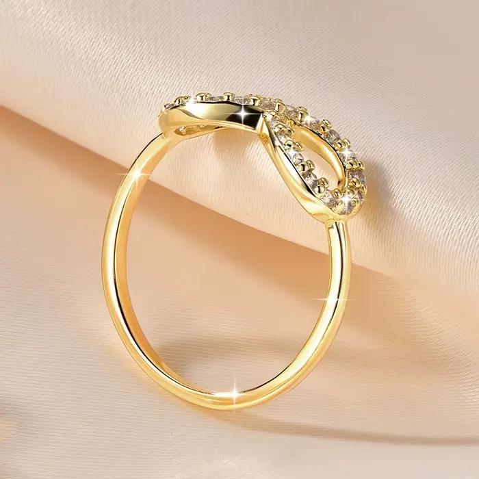 Lnkry – bague infinie en or 14 carats pour femmes