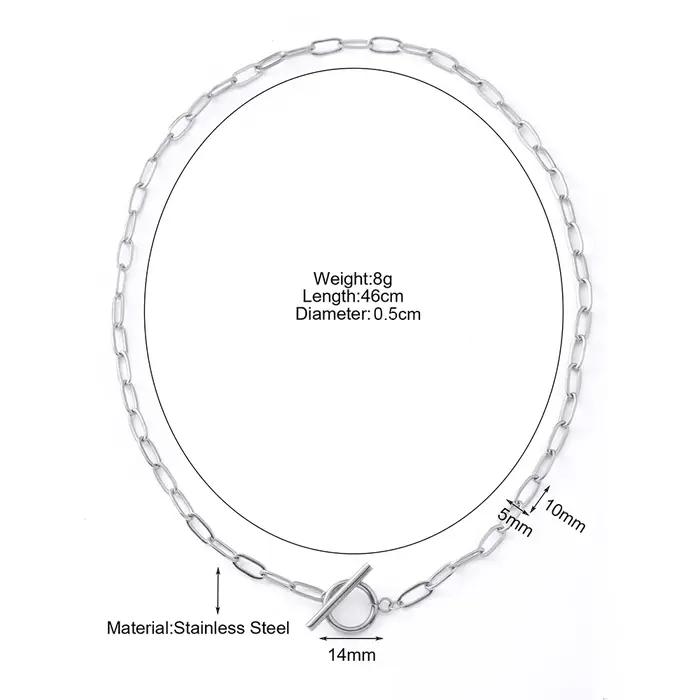 Bijoux en acier inoxydable ras du cou collier pour femme