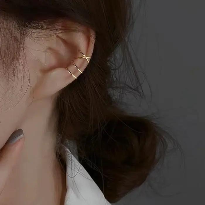 Boucles d'oreilles à Clip en acier inoxydable pour femmes