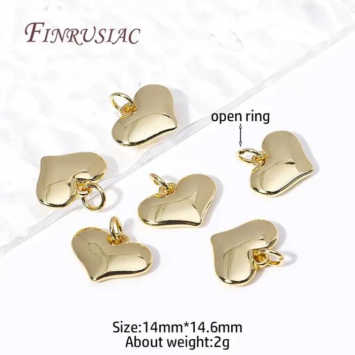 Pendentif coeur plaqué or 18 carats pour collier exécutif