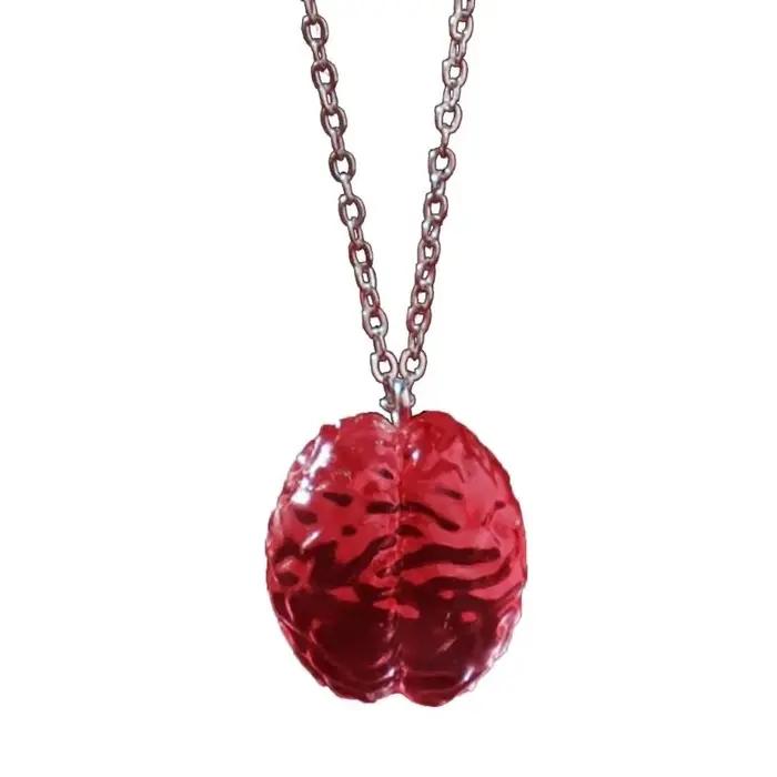 Cerveau rouge / coeur pendentif collier / anneau / anneaux d'oreille