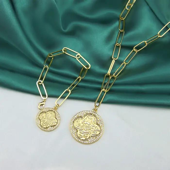 Ensemble de colliers en Zircon plaqué or 18 carats