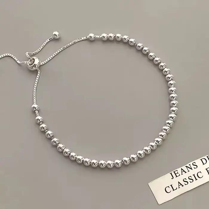 Bracelets de belles perles en argent Sterling 925 pour femmes