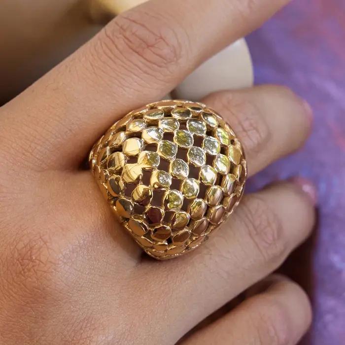 Uworld – bagues uniques de styliste plaqué or 18 carats