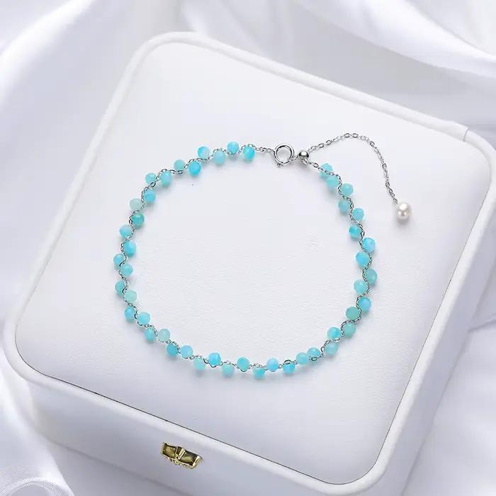 Lina Jw – Bracelet en spinelle noire en pierre naturelle pour femmes