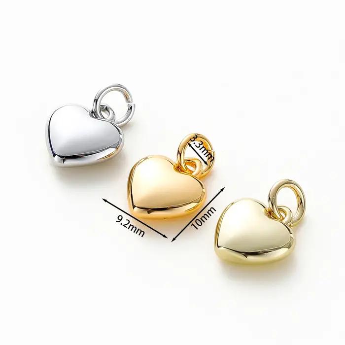 Charme de coeur plaqué or avec bague diabétique
