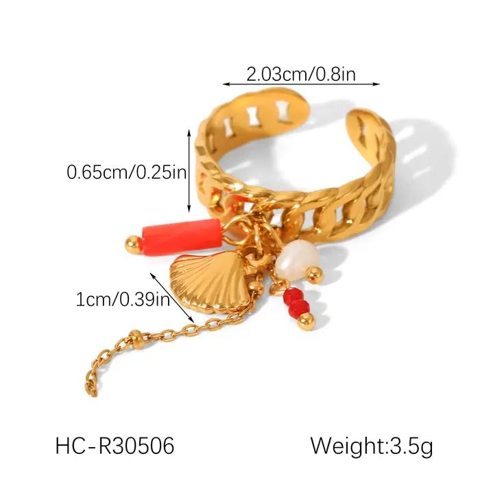 Ensemble de boucles d'oreilles et bagues en perles florales