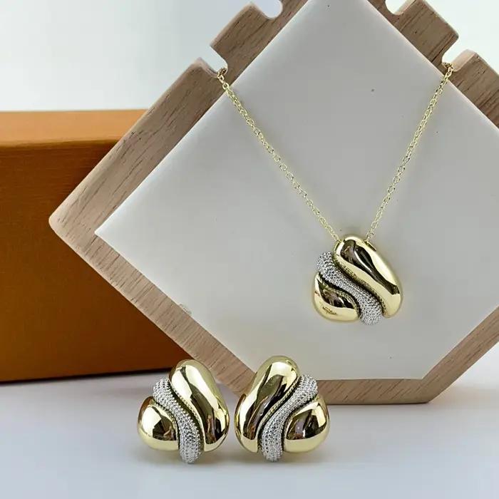 Ensemble de bijoux tendance de luxe plaqué or de Dubaï