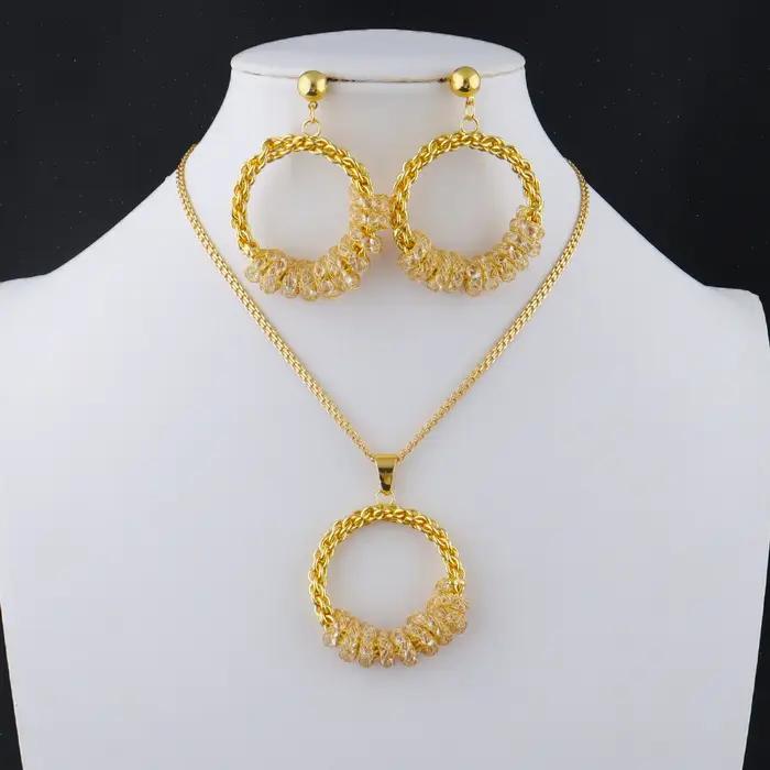 Parure de bijoux pour femme en plaqué or français