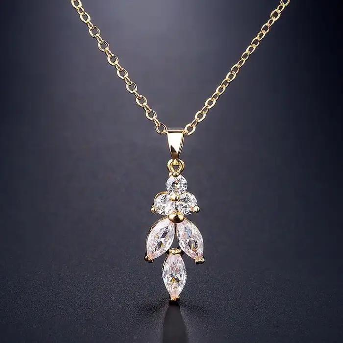 ZAKOL Retro géométrique cuivre zircon collier pour les femmes personnalisé exquis tous les jours prom Evning Party bijoux accessoires