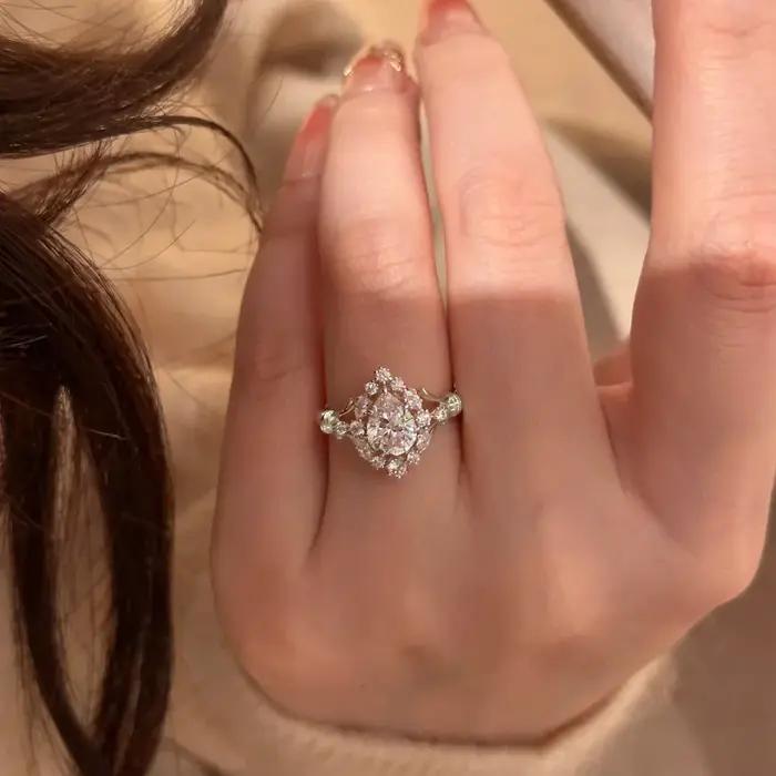 Belle bague en argent sterling 925 - idéale pour les fiançailles