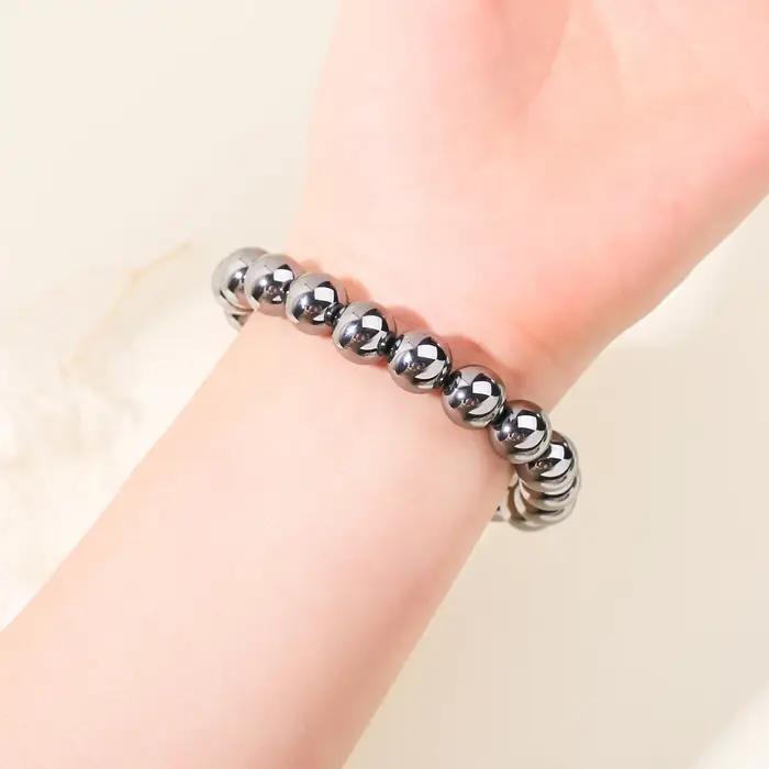 Bracelet obsidienne noire naturelle pour bien-être et sérénité bijoux pour femmes et hommes occasions spéciales meditation santé