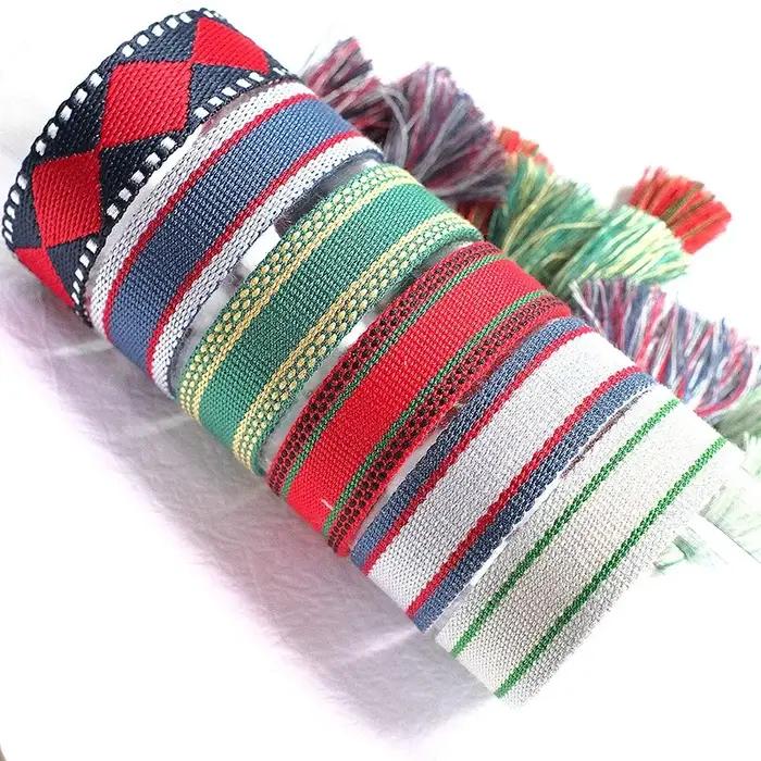 Bracelet bohème en tissu tressé pour femmes