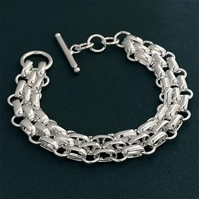 Bracelet en Argent Sterling 925 pour Femmes Soirée Mignon Romantique Bijou Occasions Spéciales Anniversaire Mariage
