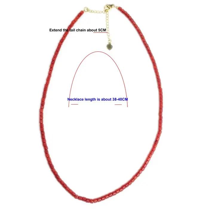 Collier de corail rouge perle d'amour à la mode femme personnalité voyage fête