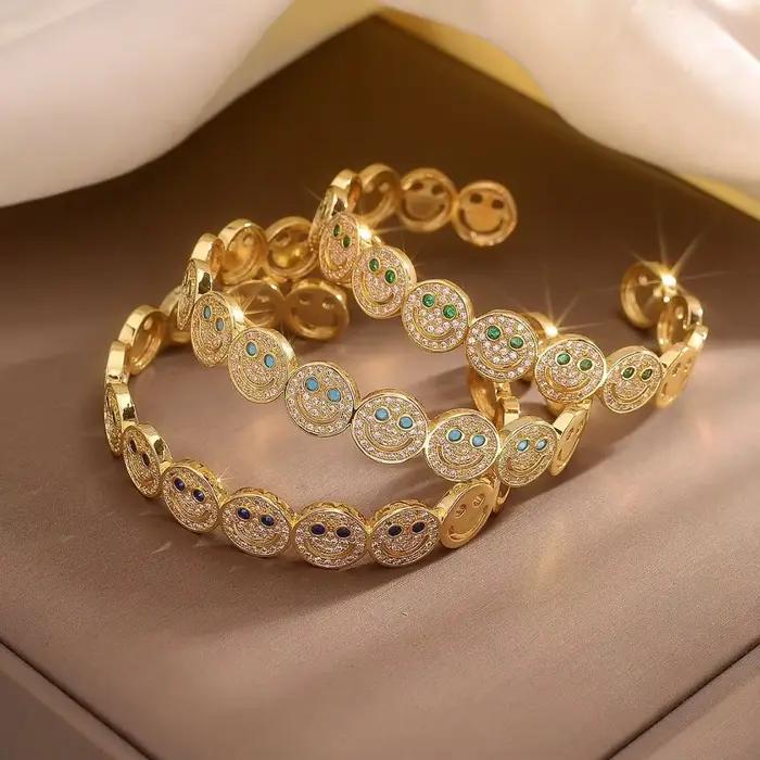 Bracelet incrusté de diamants Smile, classique, créatif, tendance, bijou haut de gamme, accessoire d