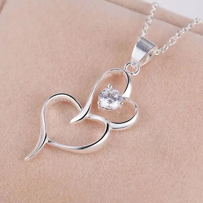 Collier pendentif en argent sterling 925 pour femmes, bijoux de mariage de haute qualité, bijoux de