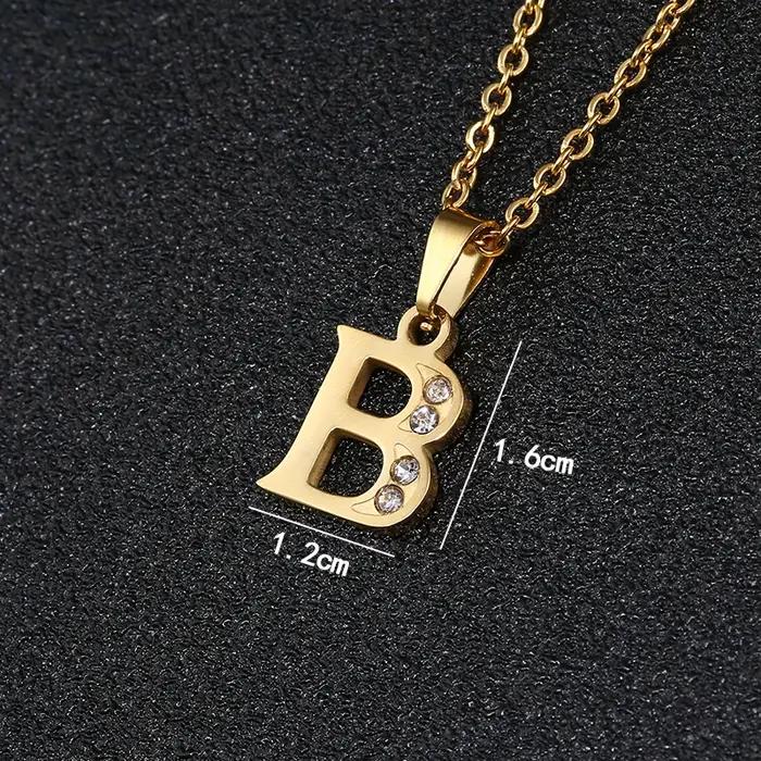 SONYA acier inoxydable 26 lettres collier Initial pour femmes Alphabet colliers pendentifs amis famille nom cadeaux